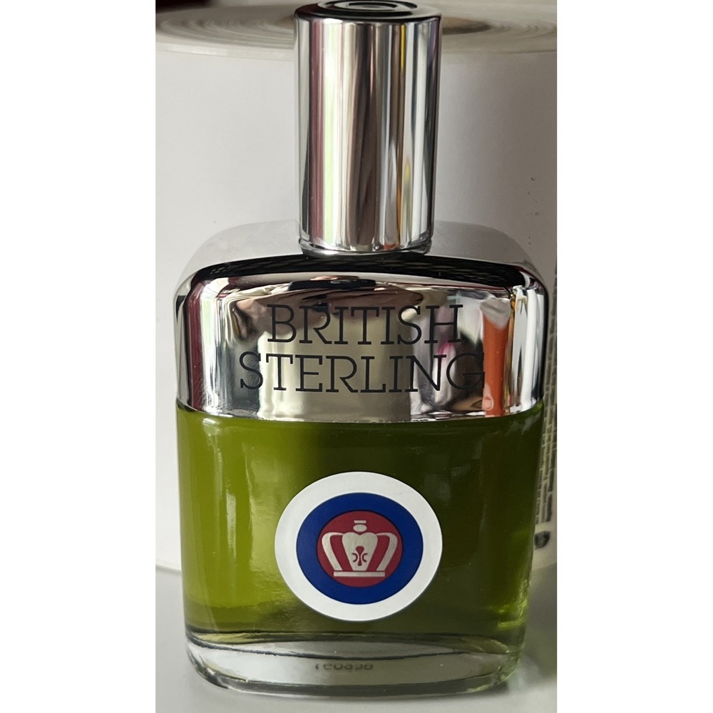 Vintage British Sterling After Shave Splash 2.5 oz 75ml Dana Crown Logo Men's